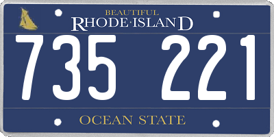 RI license plate 735221