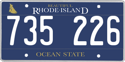 RI license plate 735226