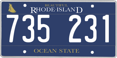 RI license plate 735231