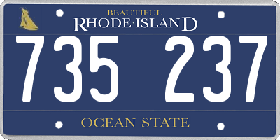RI license plate 735237