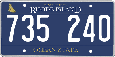 RI license plate 735240