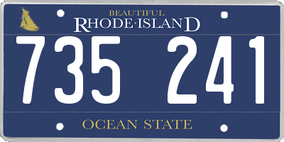 RI license plate 735241