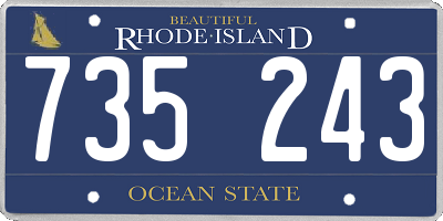 RI license plate 735243