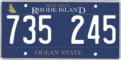 RI license plate 735245