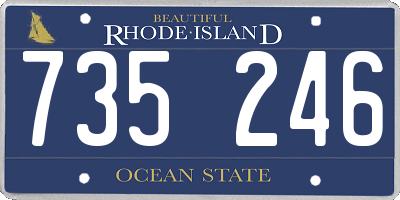 RI license plate 735246