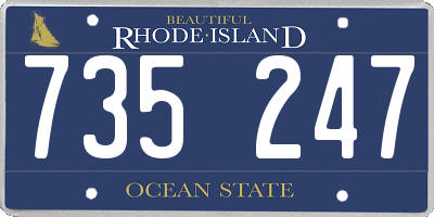 RI license plate 735247