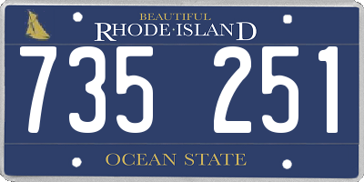 RI license plate 735251