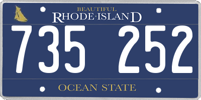 RI license plate 735252