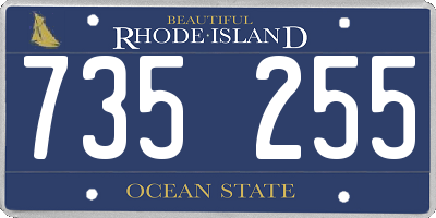 RI license plate 735255
