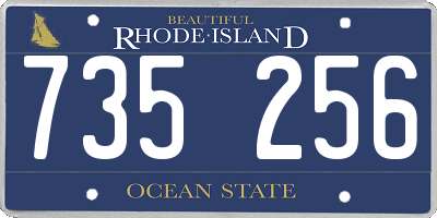 RI license plate 735256