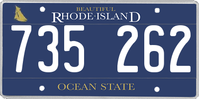 RI license plate 735262