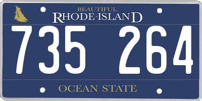 RI license plate 735264
