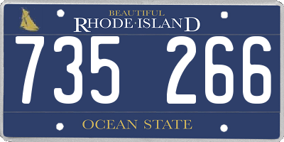 RI license plate 735266