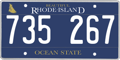 RI license plate 735267