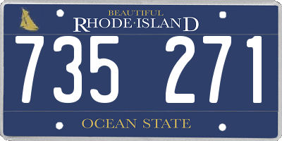 RI license plate 735271
