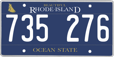 RI license plate 735276