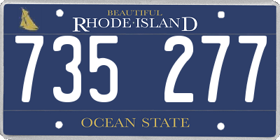 RI license plate 735277