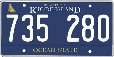 RI license plate 735280