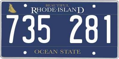 RI license plate 735281