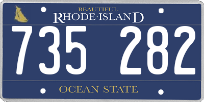 RI license plate 735282