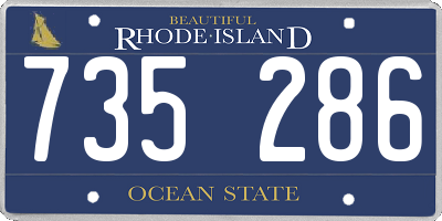 RI license plate 735286