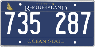 RI license plate 735287