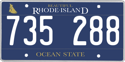 RI license plate 735288