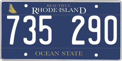 RI license plate 735290