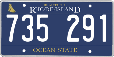 RI license plate 735291