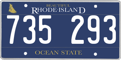 RI license plate 735293