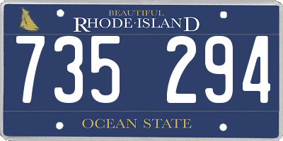 RI license plate 735294