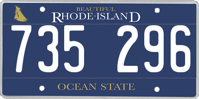 RI license plate 735296