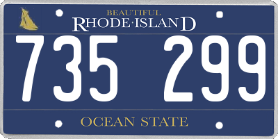 RI license plate 735299