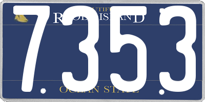 RI license plate 7353