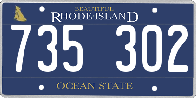 RI license plate 735302