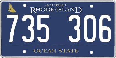 RI license plate 735306