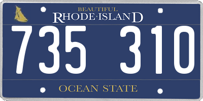 RI license plate 735310