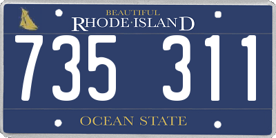 RI license plate 735311