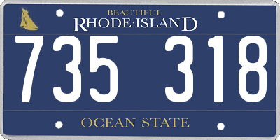 RI license plate 735318