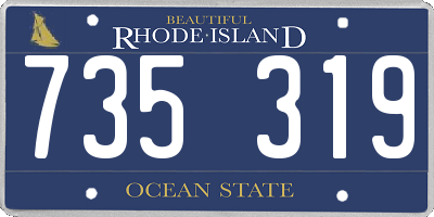 RI license plate 735319