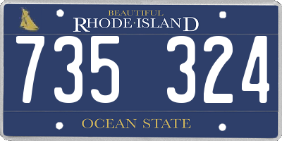 RI license plate 735324