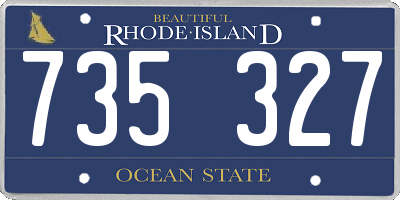 RI license plate 735327