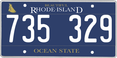 RI license plate 735329