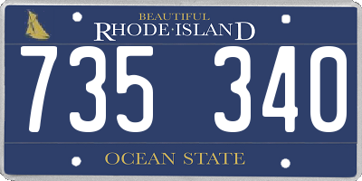 RI license plate 735340