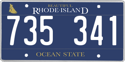 RI license plate 735341
