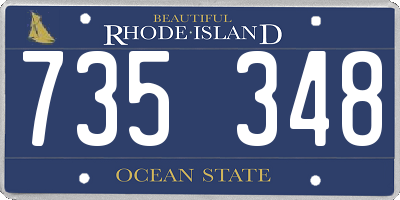 RI license plate 735348