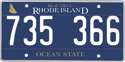 RI license plate 735366