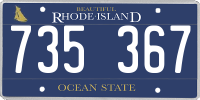 RI license plate 735367
