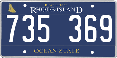 RI license plate 735369