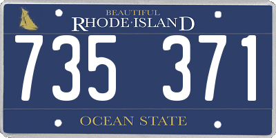 RI license plate 735371